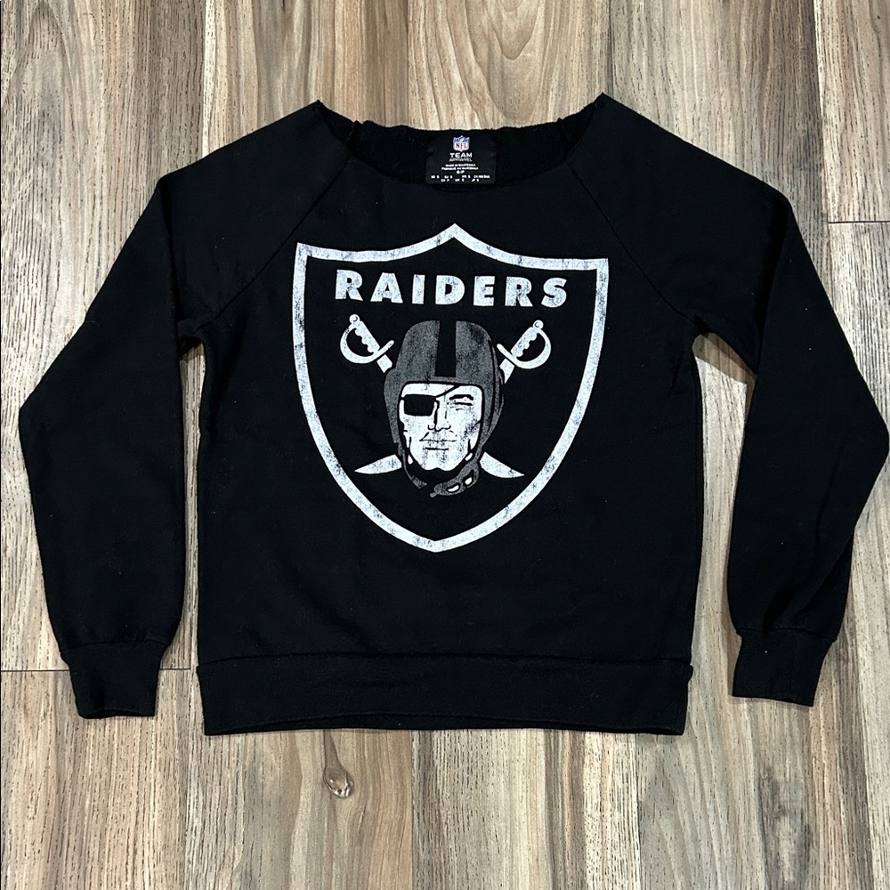 NFL Raiders Black Women's Crew Neck Sweater